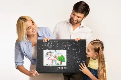 World map cork memo board