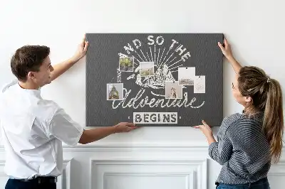 Printed Cork Memo Board Adventure quote