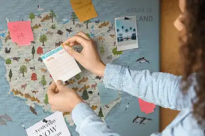 Printed Cork Board Poland Animal Map