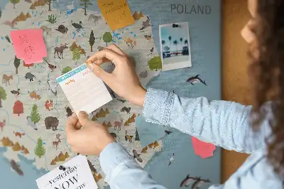 Printed Cork Board Poland Animal Map