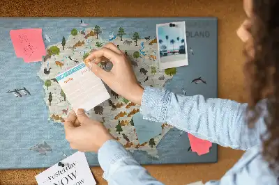 Printed Poland Animal Map Cork Board
