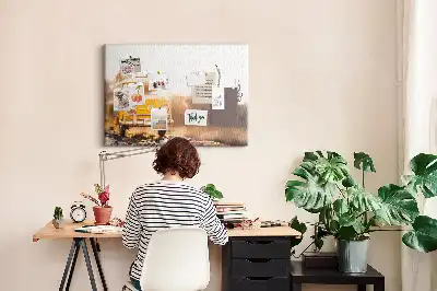 Printed Cork Memo Board Car vacation