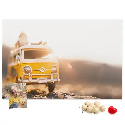 Printed Cork Memo Board Car vacation