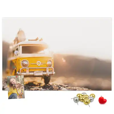 Printed Cork Memo Board Car vacation