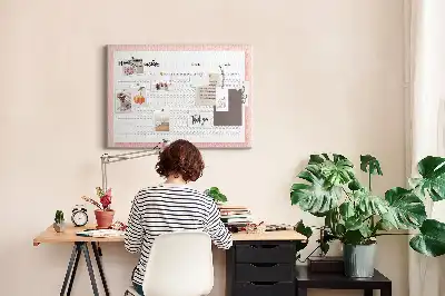 Cork memo board Habit tracker