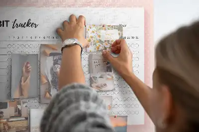 Cork memo board Habit tracker