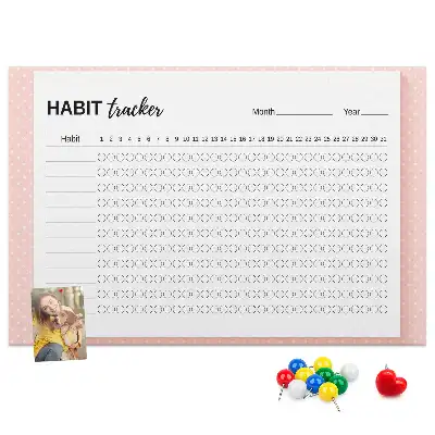 Cork memo board Habit tracker