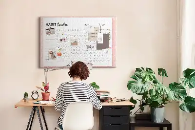 Cork memo board Habit tracker