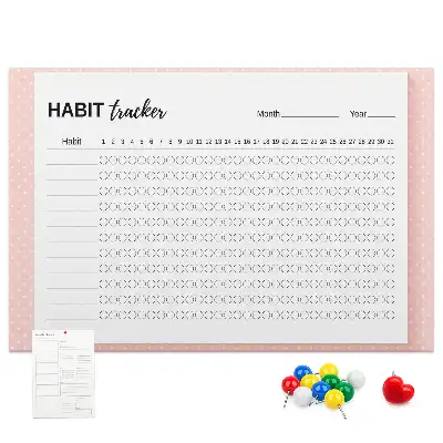 Cork memo board Habit tracker
