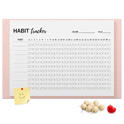 Cork memo board Habit tracker