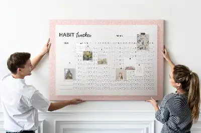 Cork memo board Habit tracker