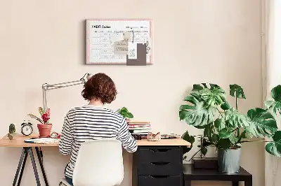 Cork memo board Habit tracker