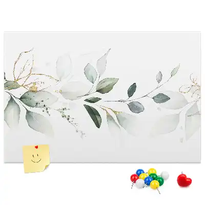 Abstract leaves cork memo board