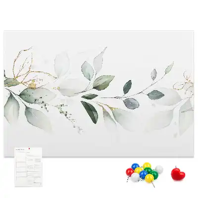 Abstract leaves cork memo board