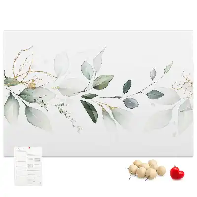 Abstract leaves cork memo board