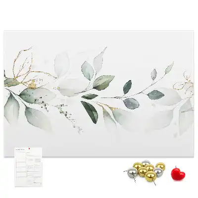 Abstract leaves cork memo board