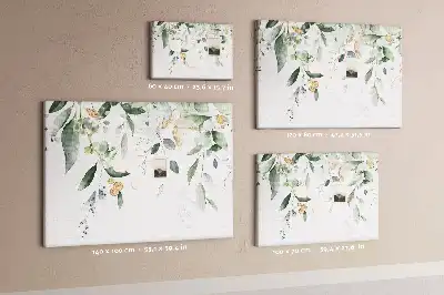 Printed nature leaves cork board