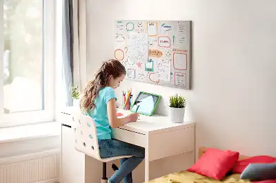 Colorful cork vision board