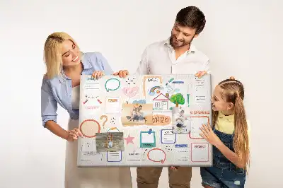 Colorful cork vision board