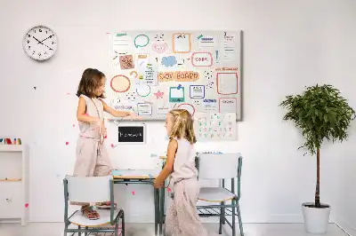 Colorful cork vision board