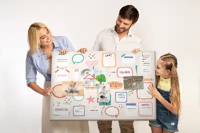 Colorful cork vision board