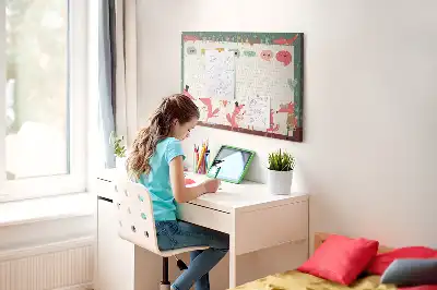 Printed Cork Board Weekly planner for kids