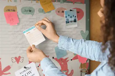 Printed Cork Board Weekly planner for kids