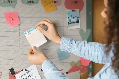 Printed Cork Board Weekly planner for kids