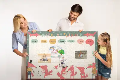Printed Cork Board Weekly planner for kids