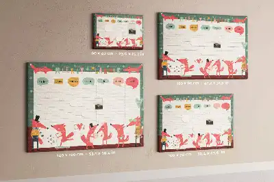 Printed Cork Board Weekly planner for kids