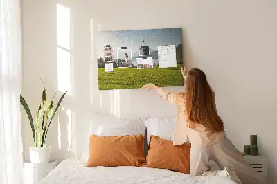 Printed Cork Memo Board Mountains field