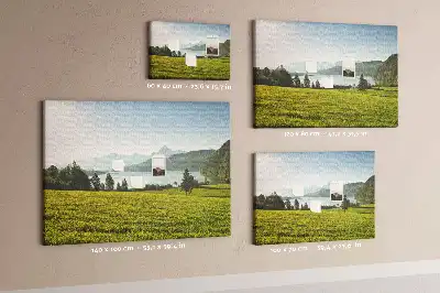Printed Cork Memo Board with Mountain Field Design