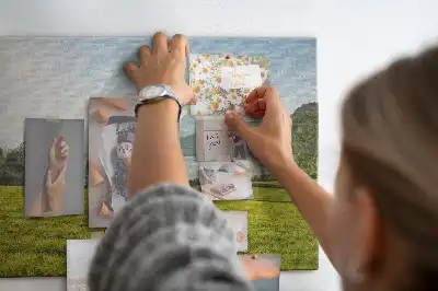 Printed Cork Memo Board with Mountain Field Design