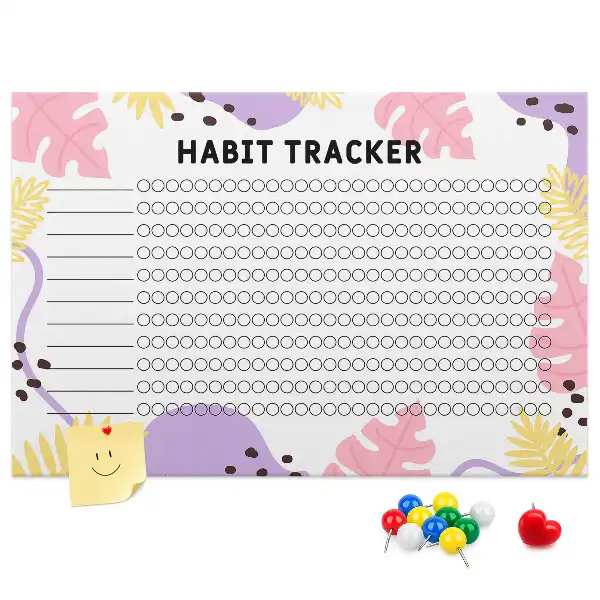 Printed Cork Board Habit tracker