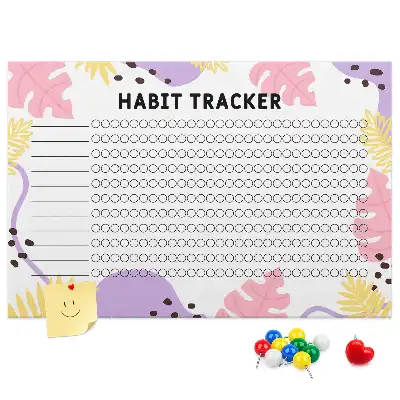 Printed Cork Board Habit tracker