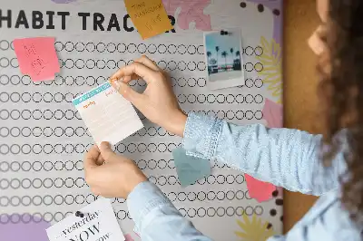 Printed Cork Board Habit tracker