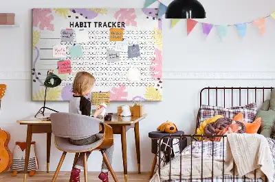 Printed Cork Board Habit tracker