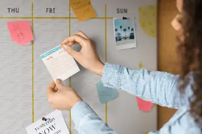 Printed Lemons Cork Memo Board Weekly Planner