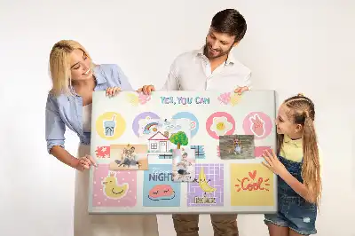 Cork memo board School planner