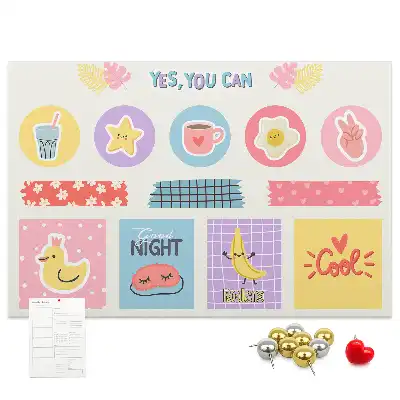 Cork memo board School planner