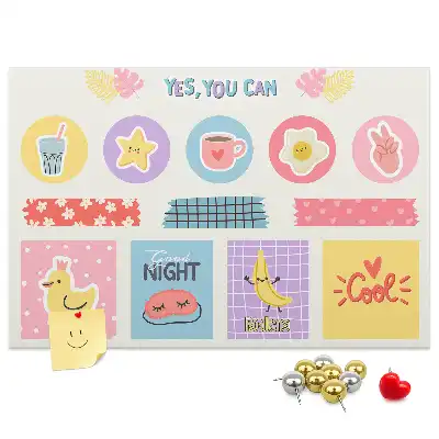 Cork memo board School planner