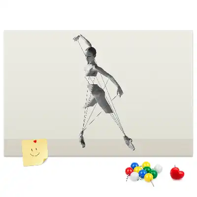 Printed Ballerina Cork Board
