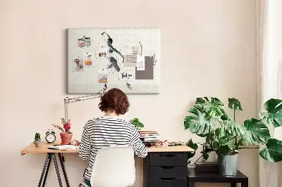 Printed Ballerina Cork Board