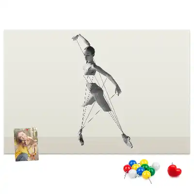 Printed Ballerina Cork Board