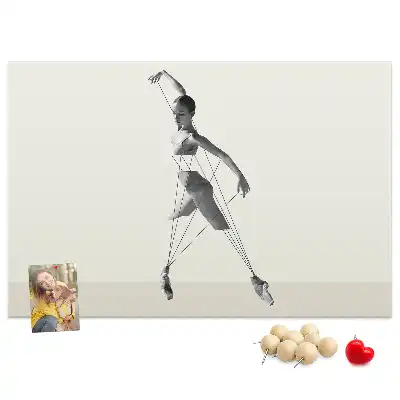 Printed Ballerina Cork Board