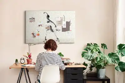 Printed Ballerina Cork Board