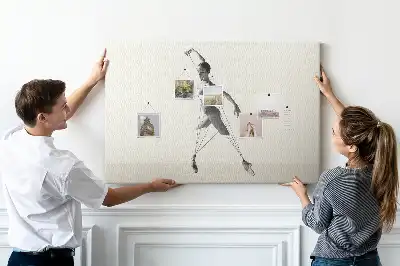 Printed Ballerina Cork Board