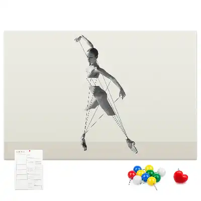 Printed Ballerina Cork Board