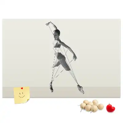 Printed Ballerina Cork Board
