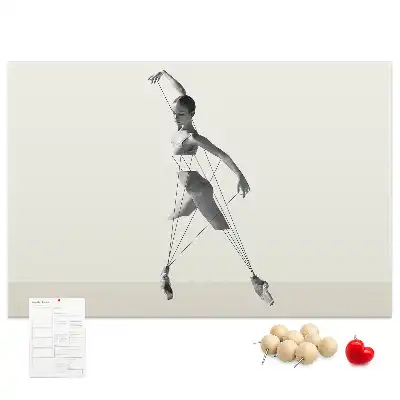 Printed Ballerina Cork Board